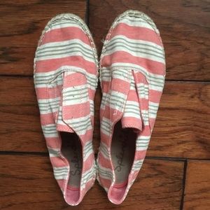 Splendid Pink Gray Espadrilles Slip Ons Size 8